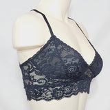Xhilaration Wire Free Racerback Sheer Lace Bralette X-SMALL Black - Better Bath and Beauty