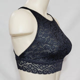 Xhilaration Wire Free High Neck Crossback Lace Bralette LARGE Black NWT - Better Bath and Beauty