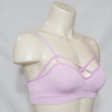 Xhilaration Wire Free Cut-Out Strappy Bralette Bra Size MEDIUM Pink Violet - Better Bath and Beauty