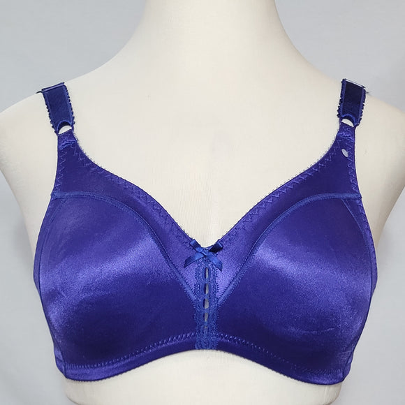 Bali 3820 Double Support Wirefree Bra 36B Blue Cobalt NEW