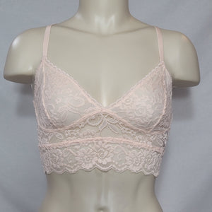 Xhilaration Wire Free Racerback Sheer Lace Bralette XS X-SMALL Feather Peach - Better Bath and Beauty