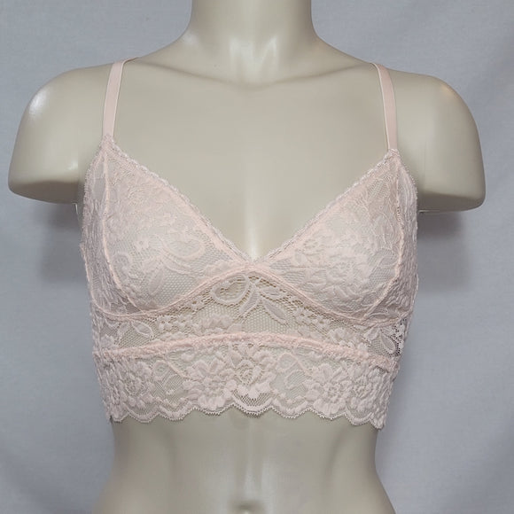 Xhilaration Wire Free Racerback Sheer Lace Bralette SMALL Feather Peach NWT - Better Bath and Beauty