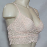 Xhilaration Wire Free Racerback Sheer Lace Bralette XS X-SMALL Feather Peach - Better Bath and Beauty