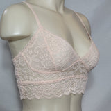 Xhilaration Wire Free Racerback Sheer Lace Bralette LARGE Feather Peach NWT - Better Bath and Beauty
