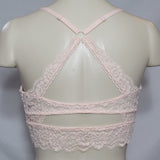 Xhilaration Wire Free Racerback Sheer Lace Bralette LARGE Feather Peach NWT - Better Bath and Beauty