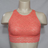 Xhilaration High Neck Crossback Lace Bra Bralette SMALL Hawaiian Coral NWT - Better Bath and Beauty