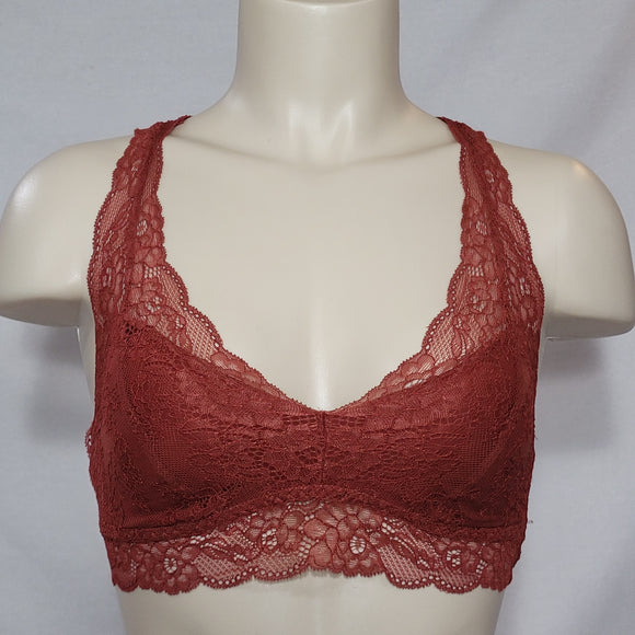 Gilligan & O'Malley Lace Racerback Wire Free Bralette MEDIUM Salsa - Better Bath and Beauty