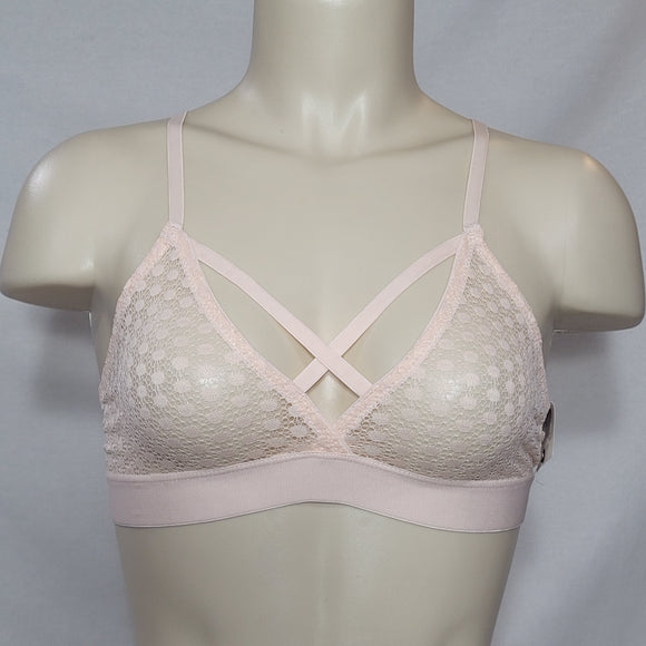 Sweet Treats Strappy Circle Lace Bralette Bra Size SMALL Light Peach - Better Bath and Beauty