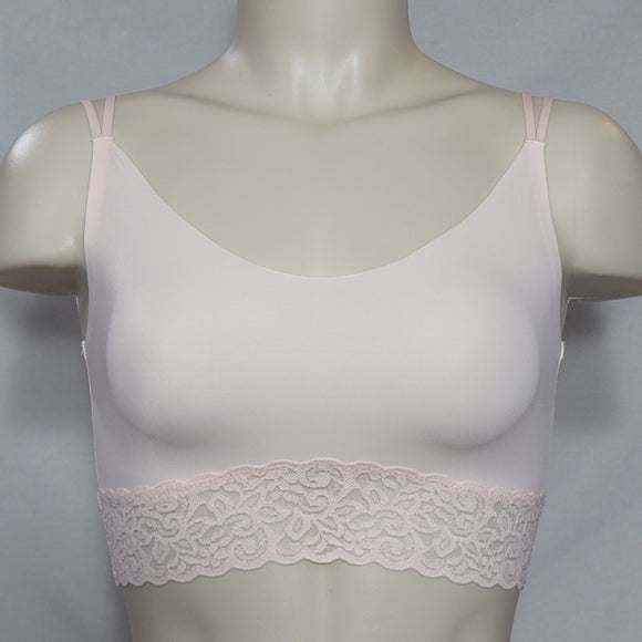 Xhilaration Laser Cut Wire Free Bra Bralette SMALL Feather Peach NWT - Better Bath and Beauty
