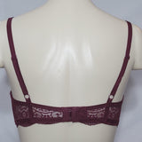Gilligan O'Malley Padded Push Up Lace Underwire Bra 34D Burgundy - Better Bath and Beauty