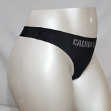 Calvin Klein QF4068 Logo-Waist Laser Thong SIZE LARGE Black NWT - Better Bath and Beauty