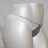 Calvin Klein QF1988 CK Black Enamored Lace Thong LARGE Winter Mist Mauve NWT - Better Bath and Beauty