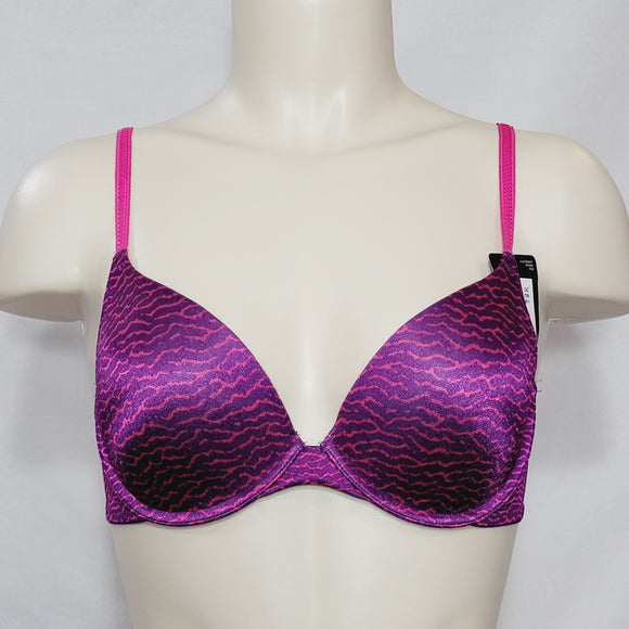 Maidenform 5101 Self Expressions i-Fit Push Up Underwire Bra 34C Pink Purple Geo Print - Better Bath and Beauty