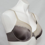 Calvin Klein F3307 Tonal Roses Lace Trim Demi Underwire Bra 34D Taupe & Nude - Better Bath and Beauty