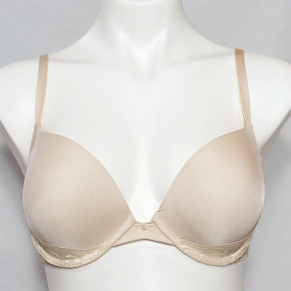 Gilligan O'Malley Favorite Plunge Push Up Underwire Bra 34D Mochachino Nude NWT - Better Bath and Beauty