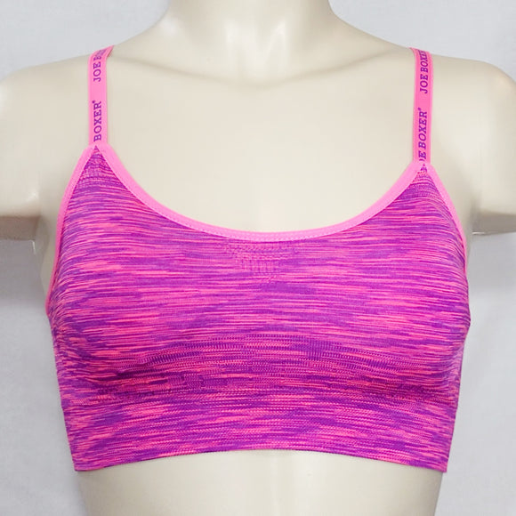 Joe Boxer Juniors' Seamless Wire Free Sports Bra LARGE Pink Space Dyed NWT - Better Bath and Beauty