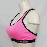 Joe Boxer Racerback Wire Free Wireless Sports Bra Size LARGE Pink & Black - Better Bath and Beauty
