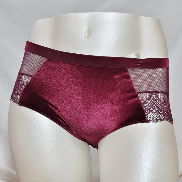 Gilligan & OMalley High Waist Lace and Velvet Panty XL X-LARGE Boysenberry - Better Bath and Beauty