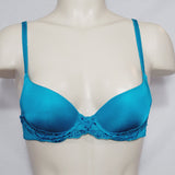 Lily of France 2175220 Lily Of France Sensational Lace Push Up UW Bra 32A Teal - Better Bath and Beauty