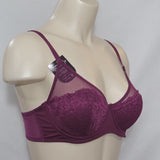 Maidenform SE9502 Self Expressions Lace Shaping Underwire Bra 36B Galactic Red Burgundy - Better Bath and Beauty