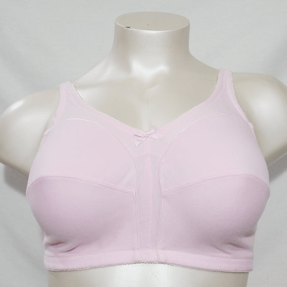 Comfort Choice 27-0923-6 100% Cotton Wire Free Bra 42DDD Pink - Better Bath and Beauty