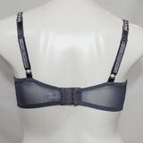 Felina 5894 Harlow Sheer Lace Full Busted Demi Underwire Bra 34DD Excalibur Gray - Better Bath and Beauty
