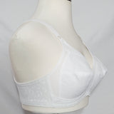 Playtex 18 Hour #20 #27 Divided Cup Lace Wire Free Bra 42C White NWOT - Better Bath and Beauty