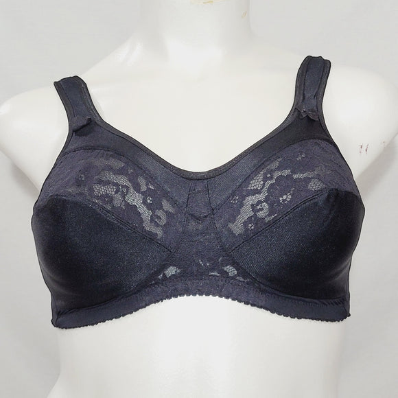 Comfort Choice 27-2224-7 Lace Full Coverage Wire Free Bra 38B Black - Better Bath and Beauty
