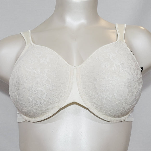Lilyette 991 Invisible Foam Comfort Floral Lace Unlined Underwire Bra 40D Ivory - Better Bath and Beauty