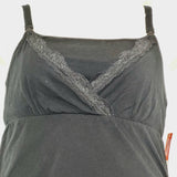Gilligan & O'Malley Nursing Surplice Cami Camisole with Lace SMALL Black NWT - Better Bath and Beauty