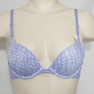 DISCONTINUED Maidenform 7180 One Fabulous Fit Embellished Push Up UW Bra 34A Blue NWT - Better Bath and Beauty