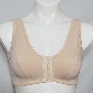 Dr. Rey's Shapewear 90% Cotton Front Close Wire Free Bra SMALL Nude NWT - Better Bath and Beauty