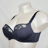 Cacique Lace Illusion Neckline French Full Coverage Underwire Bra 40C Black NWOT - Better Bath and Beauty