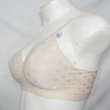 Hanes HU08 HP08 G260 Wire Free Soft Cup Bra LARGE Nude DOTS NWT - Better Bath and Beauty