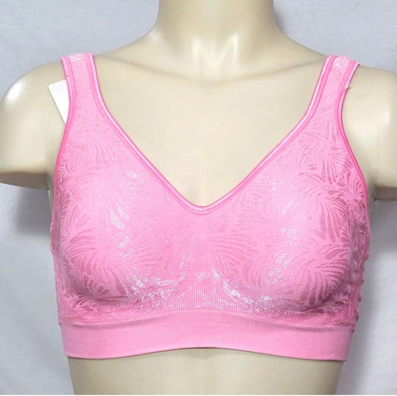 Bali 3484 Comfort Revolutions Smart Sizes Wireless Bra SMALL Pink FLORAL - Better Bath and Beauty
