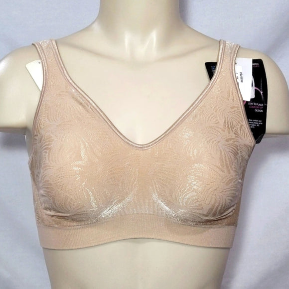 Bali 3484 Comfort Revolutions Smart Sizes Wireless Bra SMALL Nude FLORAL - Better Bath and Beauty