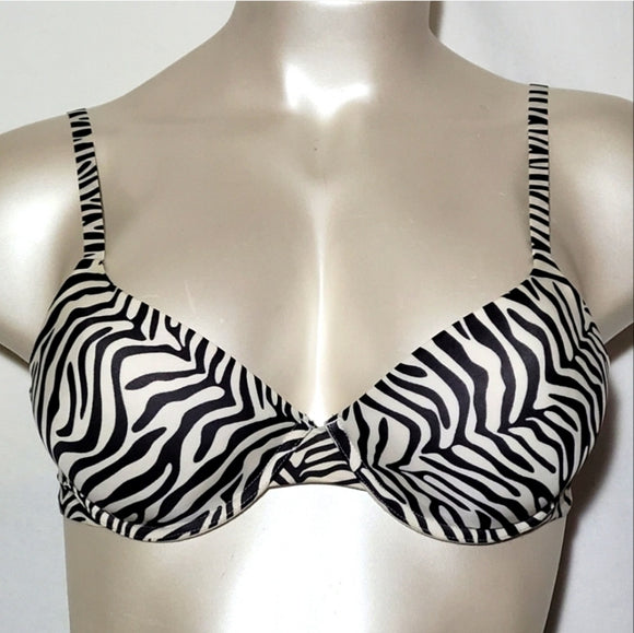 Gilligan O'Malley Foam Lined Molded Cup Underwire Bra 38C ZEBRA Black & White - Better Bath and Beauty
