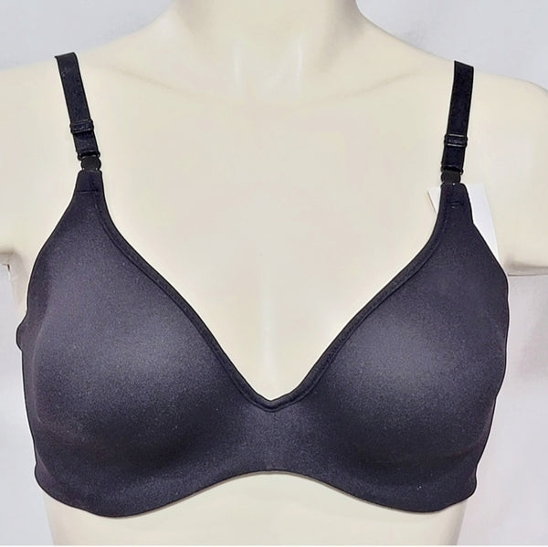 Hanes HU06 HC01 Barely There 4104 Invisible Look Convertible UW Bra 34D  Black