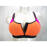 Champion N9643 Power Shape Max Zip Front Wire Free Sports Bra XS X-SMALL Papaya Pink - Better Bath and Beauty