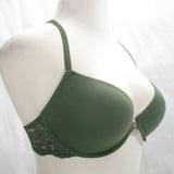 Gilligan O'Malley Front Close Everyday Lace Racerback UW Bra 34D Moss Green - Better Bath and Beauty
