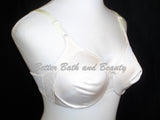 Bali 3906 Unlined Satin & Lace Underwire Bra 36C Ivory - Better Bath and Beauty