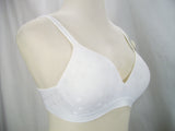 Hanes G260 HC80 Barely There 4546 BT54 Wire Free Soft Cup Bra LARGE White DOT - Better Bath and Beauty