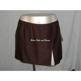 A Shore Fit Plus Size Swim Suit Skirt Skirtini Swim Bottom SIZE 24W Brown NWT - Better Bath and Beauty