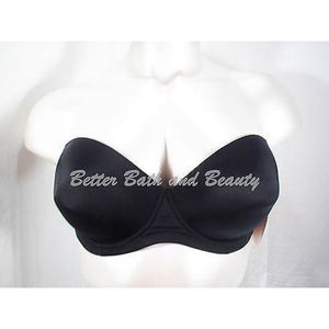Apostrophe Contour Cup Satin Strapless Underwire Bra 38D Black NEW WITH TAGS - Better Bath and Beauty