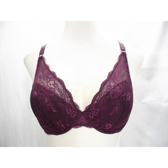Apt. 9 Intimates Lace Overlay Contour Cup Underwire Bra 36D Deep Burgundy - Better Bath and Beauty