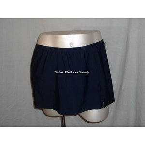 Aqua Couture Swim Suit Skirt Skirtini Skort Swim Bottom Size 24W Navy Blue NWT - Better Bath and Beauty