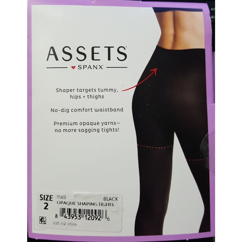 ASSETS by Spanx Original Opaque Shaping Tights Size 3 Black
