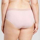 Ava & Viv Plus Size Laser Cut No Show Hipster Panty 1X Dusty Rose - Better Bath and Beauty
