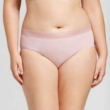 Ava & Viv Plus Size Laser Cut No Show Hipster Panty 2X Dusty Rose - Better Bath and Beauty