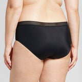 Ava & Viv Plus Size Laser Cut No Show Hipster Panty X (14W) Ebony Black - Better Bath and Beauty